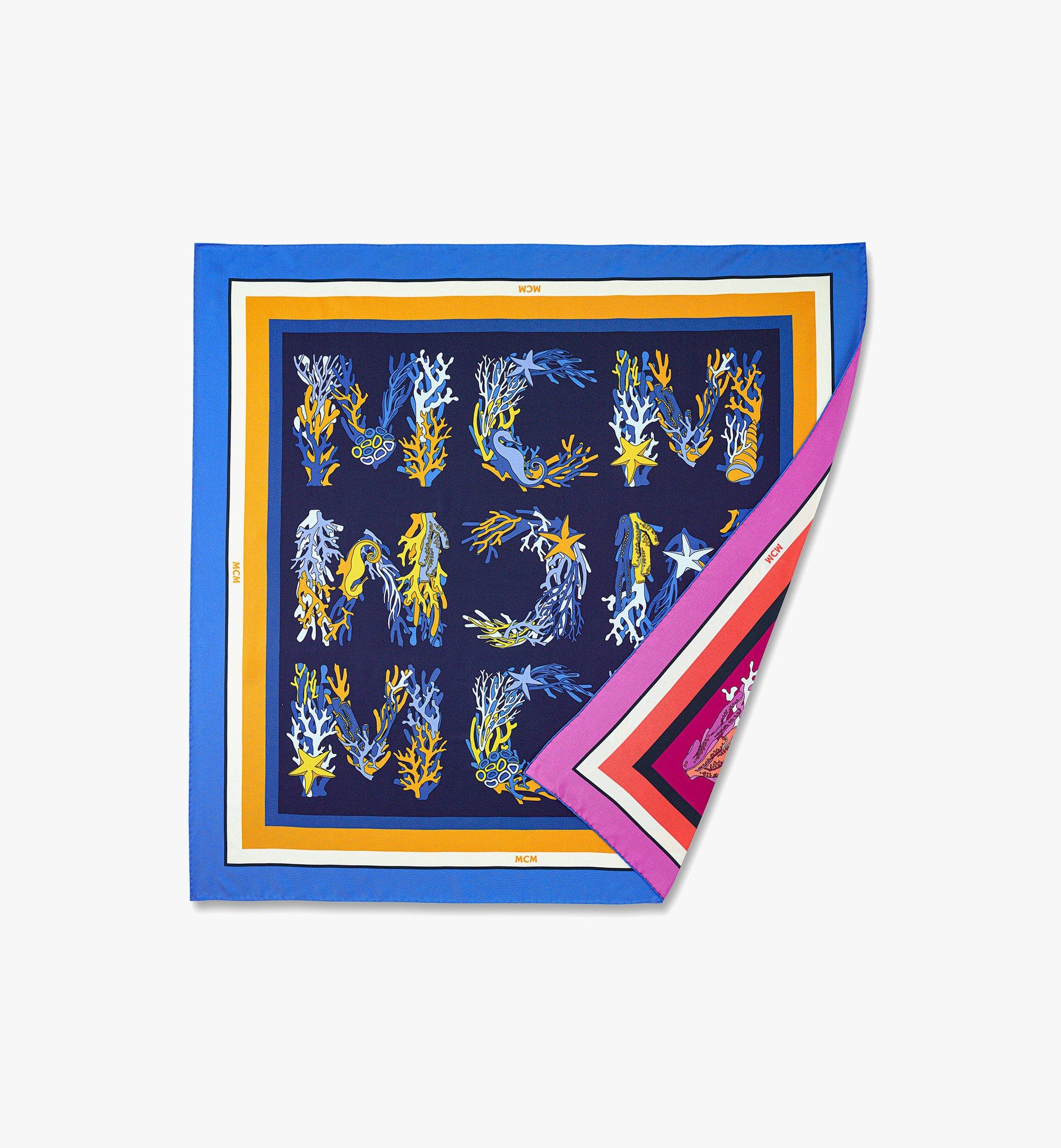 Monogram Print Silk Scarf 1